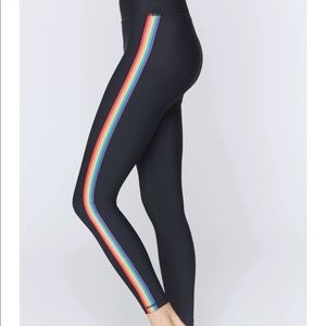 Spiritual gangster rainbow stripe leggings